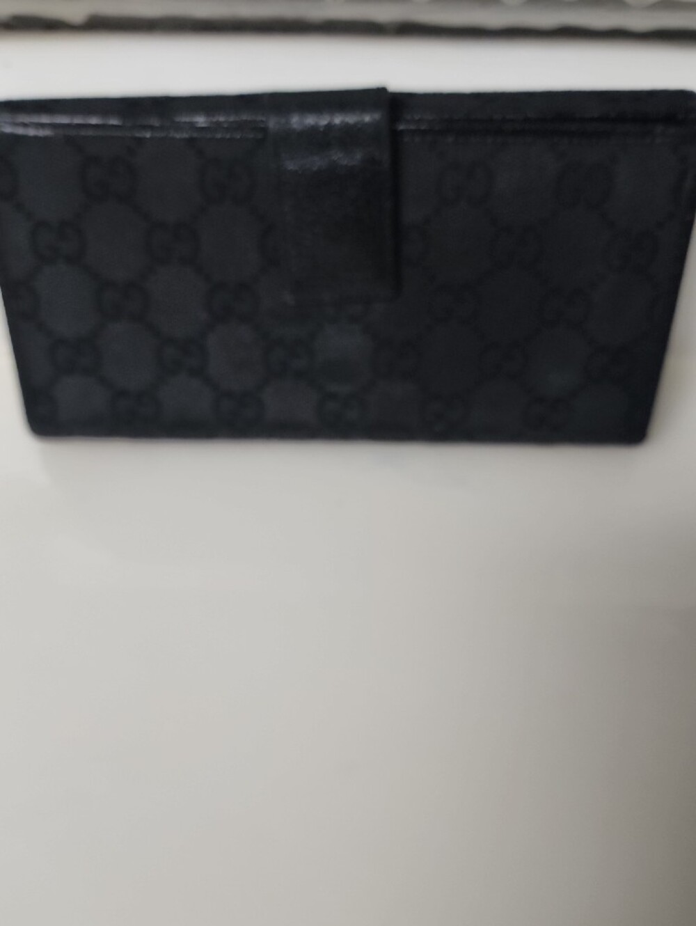 Gucci Black GG Monogram Continental Wallet with Metal Plaque - Picture 4 of 9